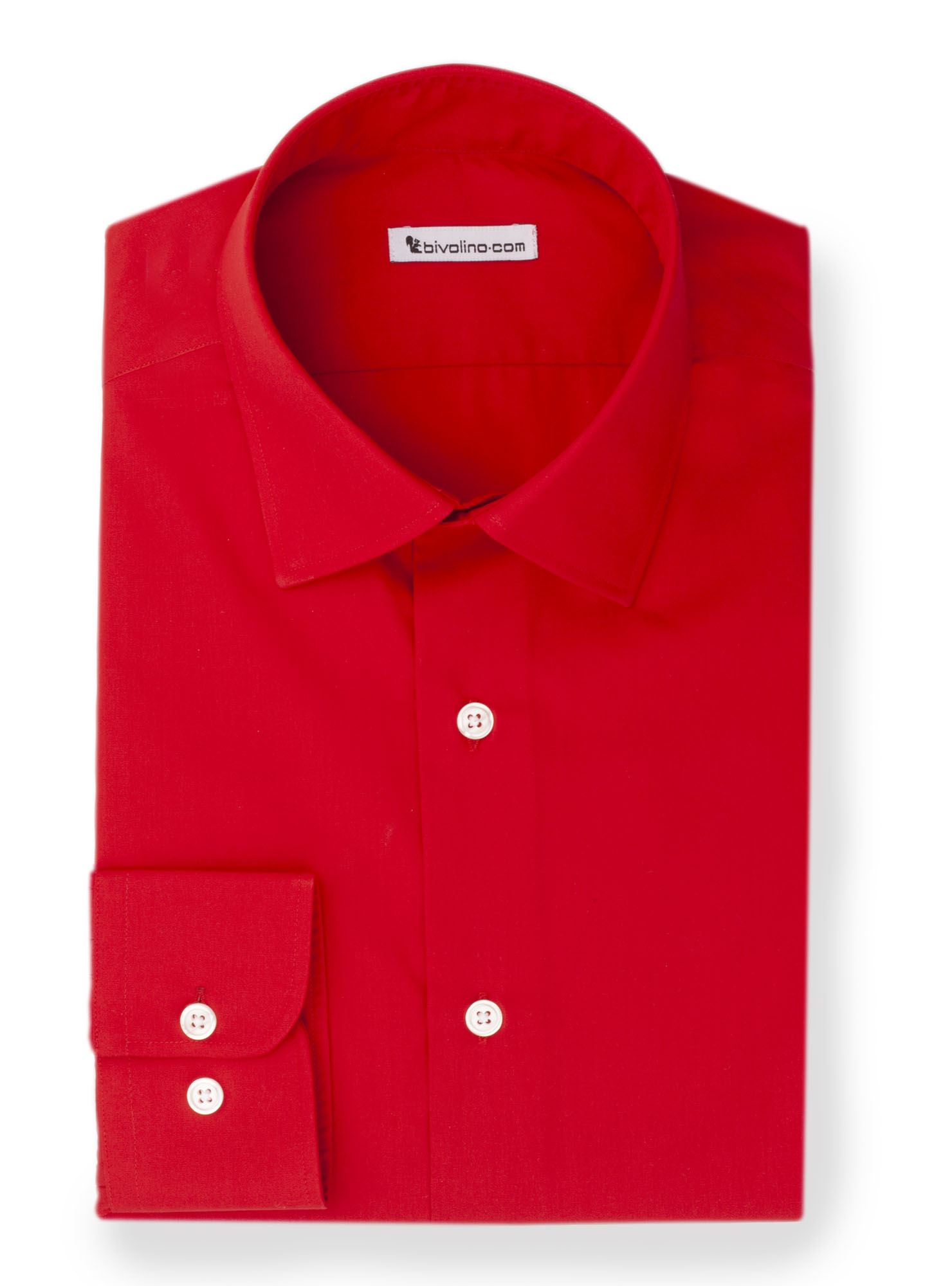 PERFILI - Rood popeline overhemd - Brise 1 Top Merken Winkel